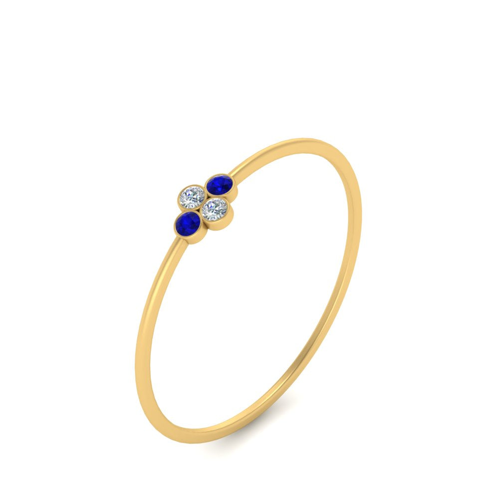 Bezel Set Stack Promise Ring