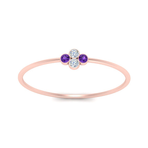 Bezel Set Stack Promise Ring