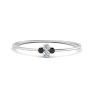 Bezel Set Stack Promise Ring