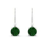 Load image into Gallery viewer, 4.00-ct-round-cut-emerald-leverback-dangle-earrings-in-white-gold-fdear11236rogemgrangle2-4.00ct-nl-wg.jpg?v=1768373709