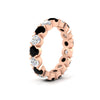 Load image into Gallery viewer, 4.25-carat-round-diamond-and-black-diamond-bezel-droplet-wedding-band-in-rose-gold-FD8072ROBGBLACKANGLE2-4.25CT-NL-RG?v=1751956669