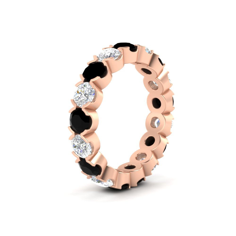 4.25 Carat Round Diamond Bezel Droplet Wedding Band