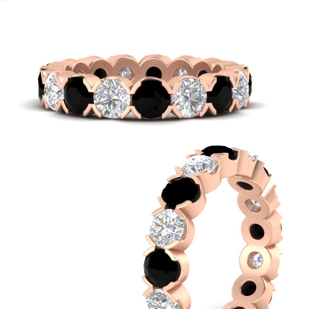 4.25 Carat Round Diamond Bezel Droplet Wedding Band