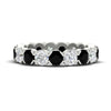 Load image into Gallery viewer, 4.25-carat-round-diamond-and-black-diamond-bezel-droplet-wedding-band-in-white-gold-FD8072ROBGBLACK-4.25CT-NL-WG?v=1751956671
