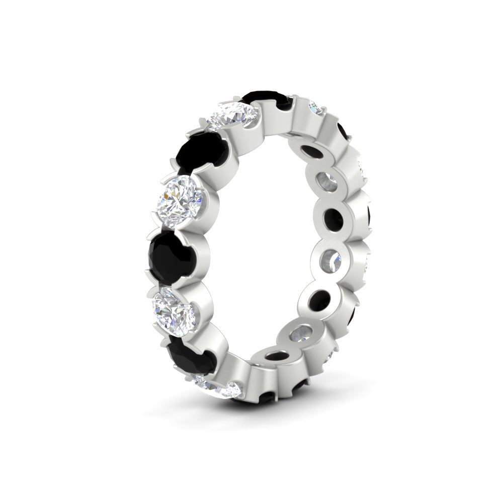 4.25 Carat Round Diamond Bezel Droplet Wedding Band