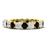 Load image into Gallery viewer, 4.25-carat-round-diamond-and-black-diamond-bezel-droplet-wedding-band-in-yellow-gold-FD8072ROBGBLACK-4.25CT-NL-YG-HW?v=1751956674