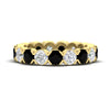 Load image into Gallery viewer, 4.25-carat-round-diamond-and-black-diamond-bezel-droplet-wedding-band-in-yellow-gold-FD8072ROBGBLACK-4.25CT-NL-YG?v=1751956674