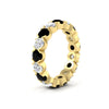 Load image into Gallery viewer, 4.25-carat-round-diamond-and-black-diamond-bezel-droplet-wedding-band-in-yellow-gold-FD8072ROBGBLACKANGLE2-4.25CT-NL-YG?v=1751956674