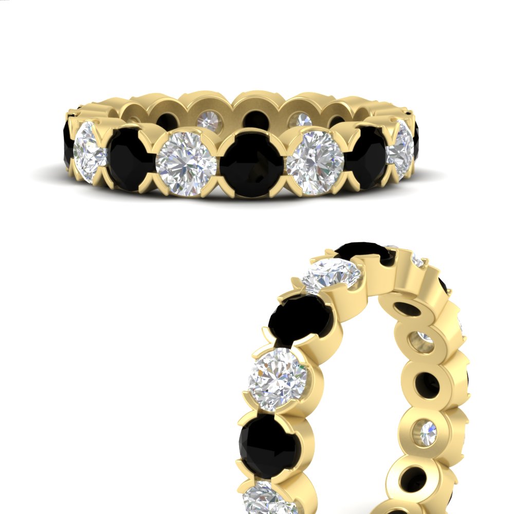 4.25 Carat Round Diamond Bezel Droplet Wedding Band