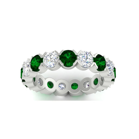 4.25-carat-round-diamond-and-emerald-bezel-droplet-wedding-band-in-white-gold-FD8072ROBGEMGRANGLE5-4.25CT-NL-WG?v=1751956670