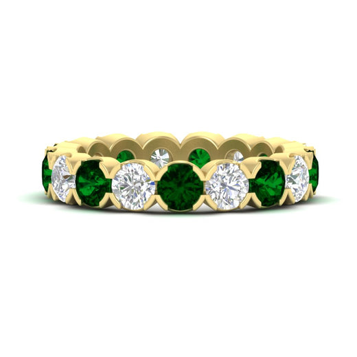 4.25-carat-round-diamond-and-emerald-bezel-droplet-wedding-band-in-yellow-gold-FD8072ROBGEMGR-4.25CT-NL-YG?v=1751956673