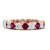 Load image into Gallery viewer, 4.25-carat-round-diamond-and-pink-sapphire-bezel-droplet-wedding-band-in-rose-gold-FD8072ROBGSADRPI-4.25CT-NL-RG-HW?v=1751956667