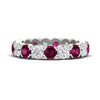 Load image into Gallery viewer, 4.25-carat-round-diamond-and-pink-sapphire-bezel-droplet-wedding-band-in-white-gold-FD8072ROBGSADRPI-4.25CT-NL-WG?v=1751956670