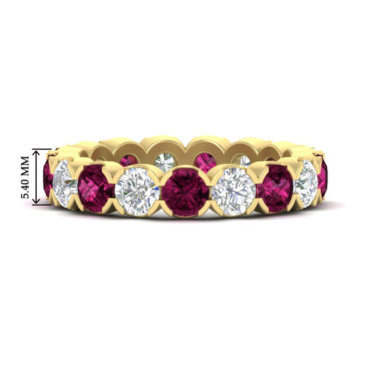 4.25-carat-round-diamond-and-pink-sapphire-bezel-droplet-wedding-band-in-yellow-gold-FD8072ROBGSADRPI-4.25CT-NL-YG-HW?v=1751956673