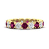 Load image into Gallery viewer, 4.25-carat-round-diamond-and-pink-sapphire-bezel-droplet-wedding-band-in-yellow-gold-FD8072ROBGSADRPI-4.25CT-NL-YG?v=1751956673