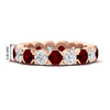 Load image into Gallery viewer, 4.25-carat-round-diamond-and-ruby-bezel-droplet-wedding-band-in-rose-gold-FD8072ROBGRUDR-4.25CT-NL-RG-HW?v=1751956668