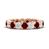 Load image into Gallery viewer, 4.25-carat-round-diamond-and-ruby-bezel-droplet-wedding-band-in-rose-gold-FD8072ROBGRUDR-4.25CT-NL-RG?v=1751956668