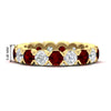 Load image into Gallery viewer, 4.25-carat-round-diamond-and-ruby-bezel-droplet-wedding-band-in-yellow-gold-FD8072ROBGRUDR-4.25CT-NL-YG-HW?v=1751956674
