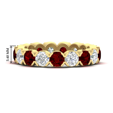 4.25-carat-round-diamond-and-ruby-bezel-droplet-wedding-band-in-yellow-gold-FD8072ROBGRUDR-4.25CT-NL-YG-HW?v=1751956674