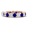 Load image into Gallery viewer, 4.25-carat-round-diamond-and-sapphire-bezel-droplet-wedding-band-in-rose-gold-FD8072ROBGSABL-4.25CT-NL-RG-HW?v=1751956666