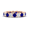 Load image into Gallery viewer, 4.25-carat-round-diamond-and-sapphire-bezel-droplet-wedding-band-in-rose-gold-FD8072ROBGSABL-4.25CT-NL-RG?v=1751956666