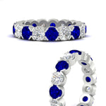 Load image into Gallery viewer, 4.25 Carat Round Diamond Bezel Droplet Wedding Band
