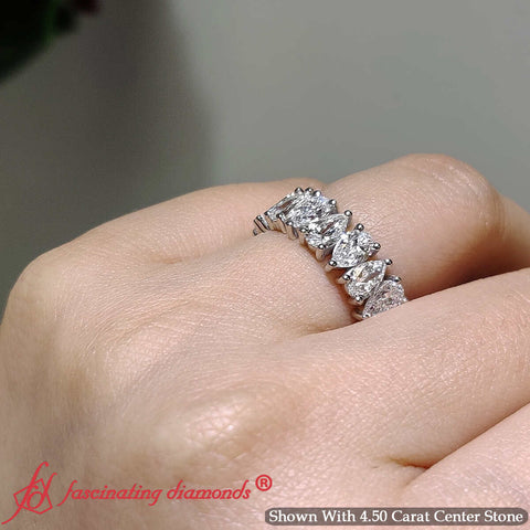 Alternating Pear Shaped Eternity Band