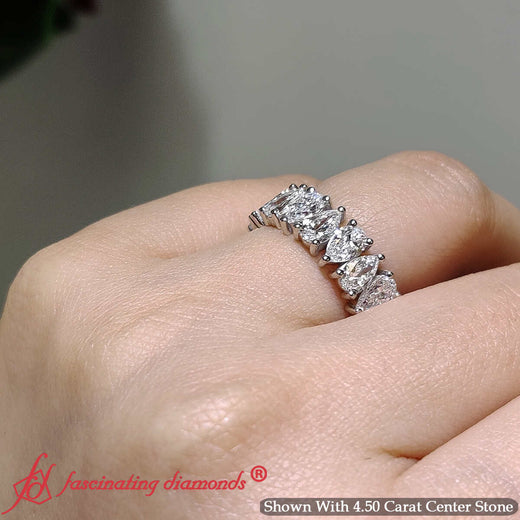 Alternating Pear Shaped Eternity Band