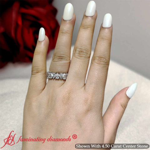 Alternating Pear Shaped Eternity Band