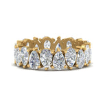 Load image into Gallery viewer, 4.50-carat-diamond-teardrop-eternity-band-in-yellow-gold-FD10554PE-0.25CT-NL-YG
