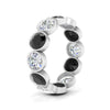 Load image into Gallery viewer, 4.80-carat-eternity-ring-bezel-black-diamond-in-white-gold-FDEWB10558-0.40CTGBLACKANGLE3-NL-WG