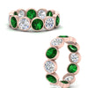 Load image into Gallery viewer, 4.80-carat-eternity-ring-bezel-emerald-in-rose-gold-FDEWB10558-0.40CTGEMGRANGLE3-NL-RG