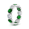 Load image into Gallery viewer, 4.80-carat-eternity-ring-bezel-emerald-in-white-gold-FDEWB10558-0.40CTGEMGRANGLE3-NL-WG