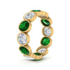Load image into Gallery viewer, 4.80-carat-eternity-ring-bezel-emerald-in-yellow-gold-FDEWB10558-0.40CTGEMGRANGLE3-NL-YG