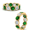 Load image into Gallery viewer, 4.80-carat-eternity-ring-bezel-emerald-in-yellow-gold-FDEWB10558-0.40CTGEMGRANGLE3-NL-YG