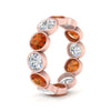 Load image into Gallery viewer, 4.80-carat-eternity-ring-bezel-orange-sapphire-in-rose-gold-FDEWB10558-0.40CTGSAORANGLE3-NL-RG
