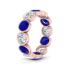 Load image into Gallery viewer, 4.80-carat-eternity-ring-bezel-sapphire-in-rose-gold-FDEWB10558-0.40CTGSABLANGLE3-NL-RG