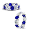 Load image into Gallery viewer, 4.80-carat-eternity-ring-bezel-sapphire-in-white-gold-FDEWB10558-0.40CTGSABLANGLE3-NL-WG
