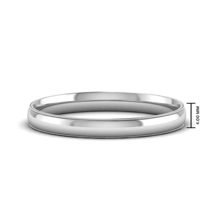 Comfort Fit Wedding Band Milgrain Edge
