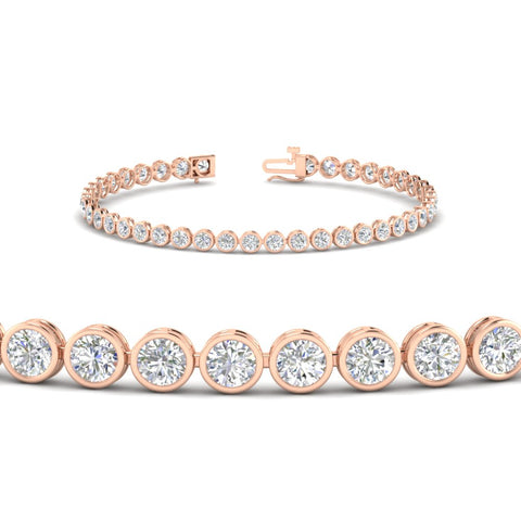 5.50 Carat Diamond Bezel Set Tennis Bracelet