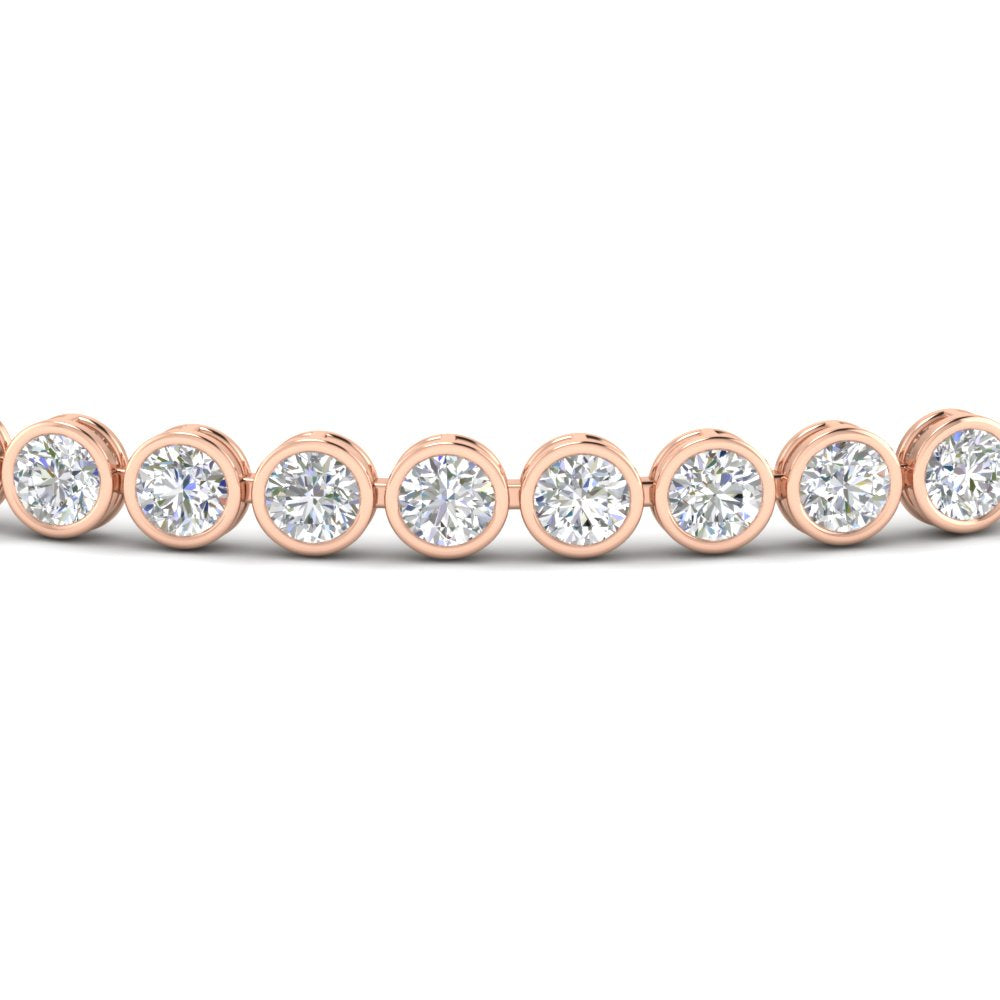 5.50 Carat Diamond Bezel Set Tennis Bracelet