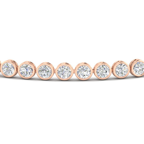 5.50 Carat Diamond Bezel Set Tennis Bracelet