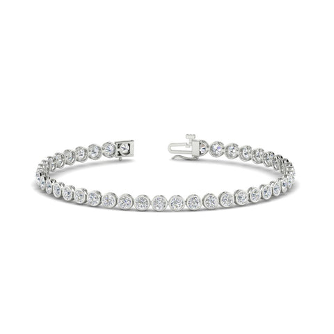 5.50 Carat Diamond Bezel Set Tennis Bracelet