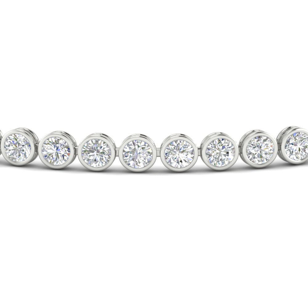 5.50 Carat Diamond Bezel Set Tennis Bracelet