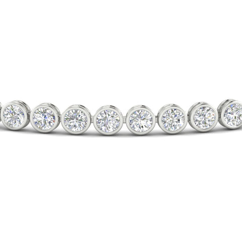 5.50 Carat Diamond Bezel Set Tennis Bracelet