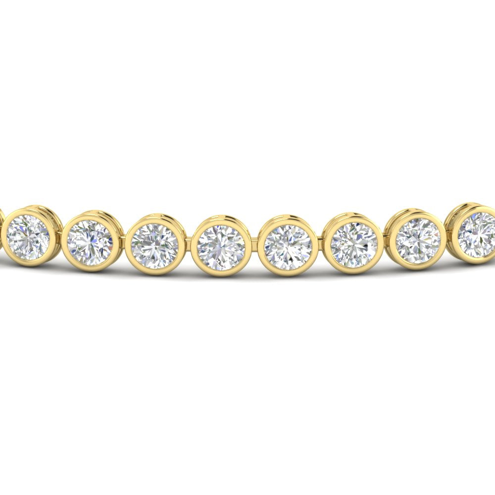 5.50 Carat Diamond Bezel Set Tennis Bracelet