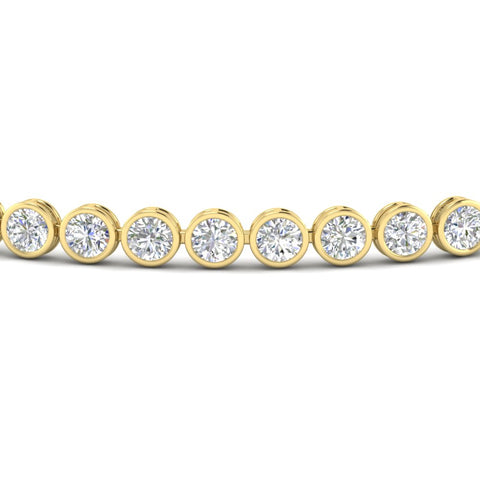 5.50 Carat Diamond Bezel Set Tennis Bracelet