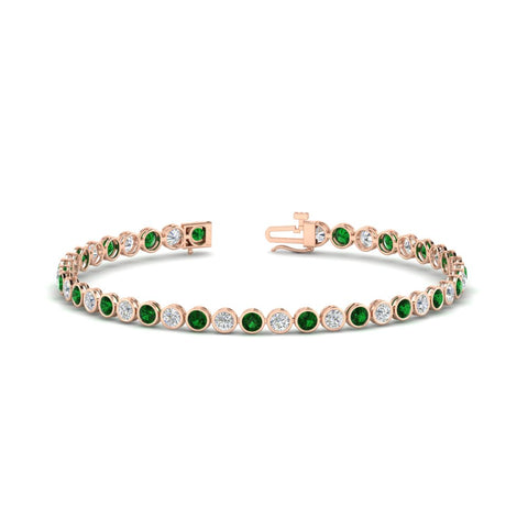 5.50 Carat Diamond Bezel Set Tennis Bracelet