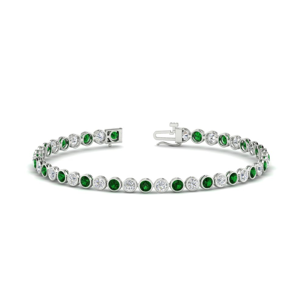 5.50 Carat Diamond Bezel Set Tennis Bracelet