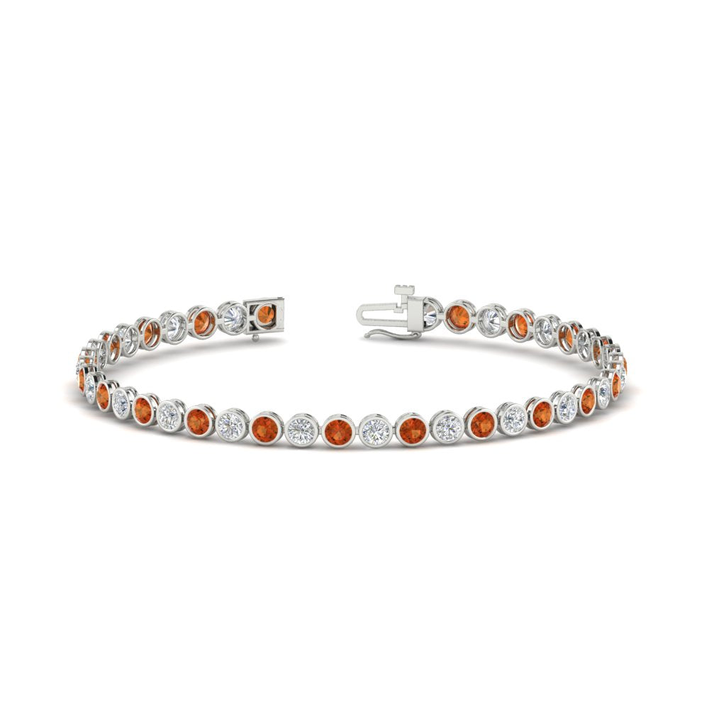 5.50 Carat Diamond Bezel Set Tennis Bracelet